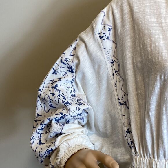 Vintage Savannah Bohemian Cotton Blend Batwing Sleeve Top size S - Picture 2 of 8